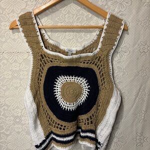 ICHI Knit Boho tank top